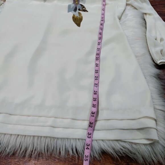 NWT Ted Baker Embellished Whimsy Weddingguest Above Knee Dress Cream Womens M - Picture 15 of 16